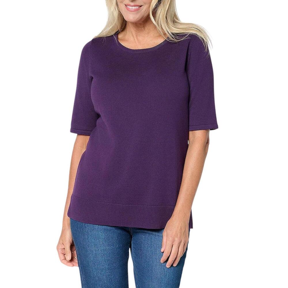 Brandis Dress Out Loud Elbow Sleeve Sweater Shell - Regular
